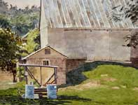 Painting by Eddie Flotte: Swamp Pike Fruit Stand