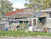 Painting by Eddie Flotte: Tar Paper and Time