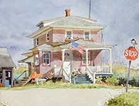 Painting by Eddie Flotte: The Bateman House