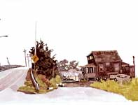 Painting by Eddie Flotte: The Bridge Out on 559