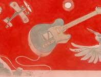 Painting by Eddie Flotte: The Flight of the Telecaster