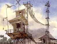 Painting by Eddie Flotte: The Launch Pad