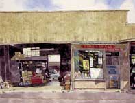 Painting by Eddie Flotte: Toma Garage