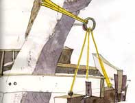 Painting by Eddie Flotte: Treehouse Platform