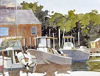Painting by Eddie Flotte: Tuckerton Seaport