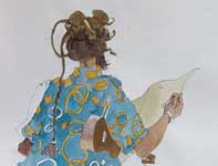 Painting by Eddie Flotte: Ukulele and the Maui Scene