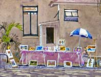 Painting by Eddie Flotte: Under the Banyan Tree