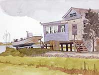 Painting by Eddie Flotte: Under The Pilings