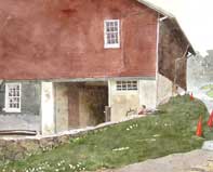 Painting by Eddie Flotte: Up The Drive To Behind The Barn
