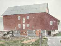 Painting by Eddie Flotte: Up The Driveway To Kuerner's Barn
