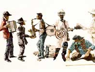 Painting by Eddie Flotte: Venice Beach All Stars