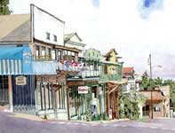 Painting by Eddie Flotte: Vineyard Street