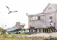 Painting by Eddie Flotte: Whale Creek